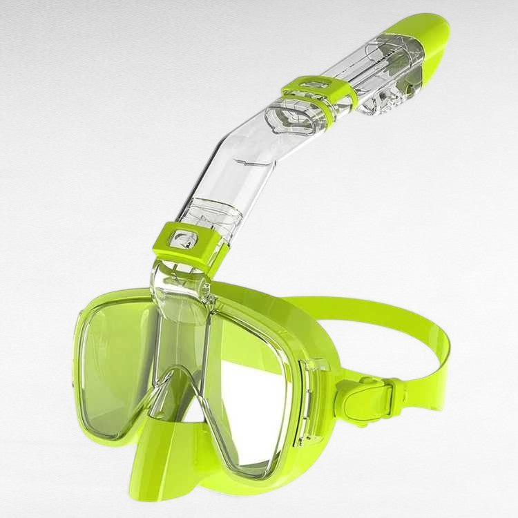 Compact Snorkel Mask with Clear Lens and Adjustable Band