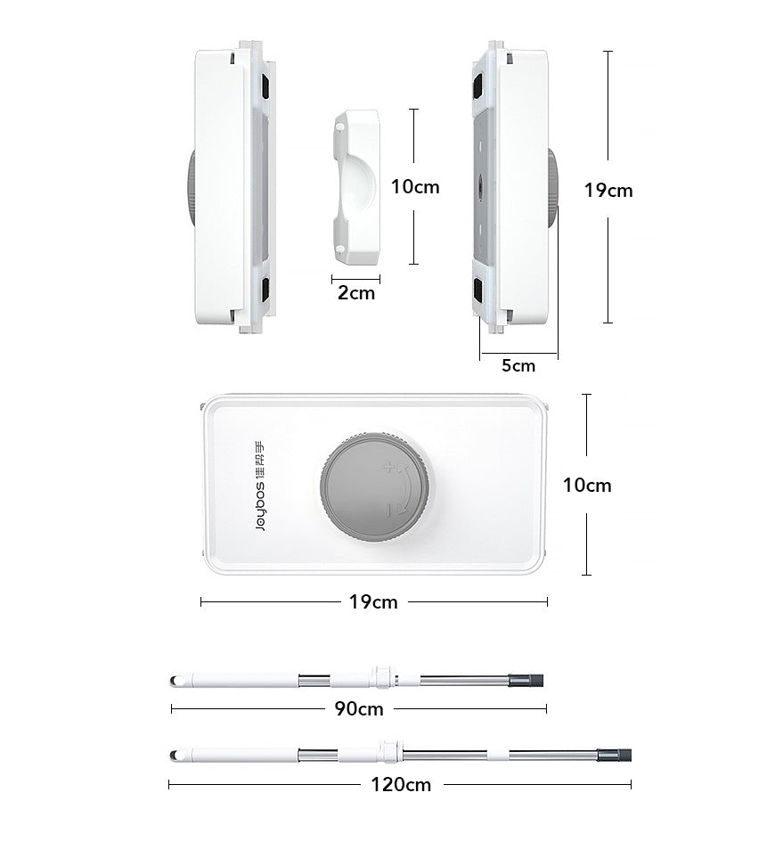 Easy Reach Window Cleaning Tool with Magnetic Edge