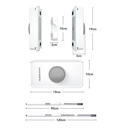 Easy Reach Window Cleaning Tool with Magnetic Edge