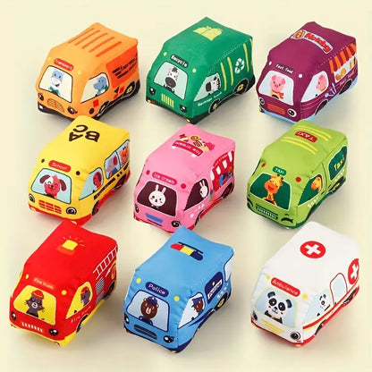 Portable 2-in-1 Soft Toy Cars Playset with Storage Bag