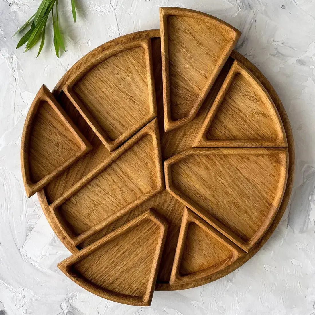 Natural Wood Snack Serving Tray