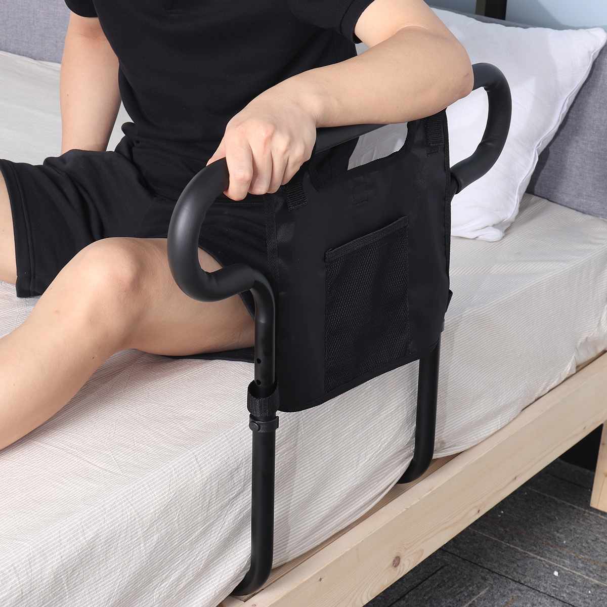 Safe Adult Bed Rail with Storage Pocket - Fesara