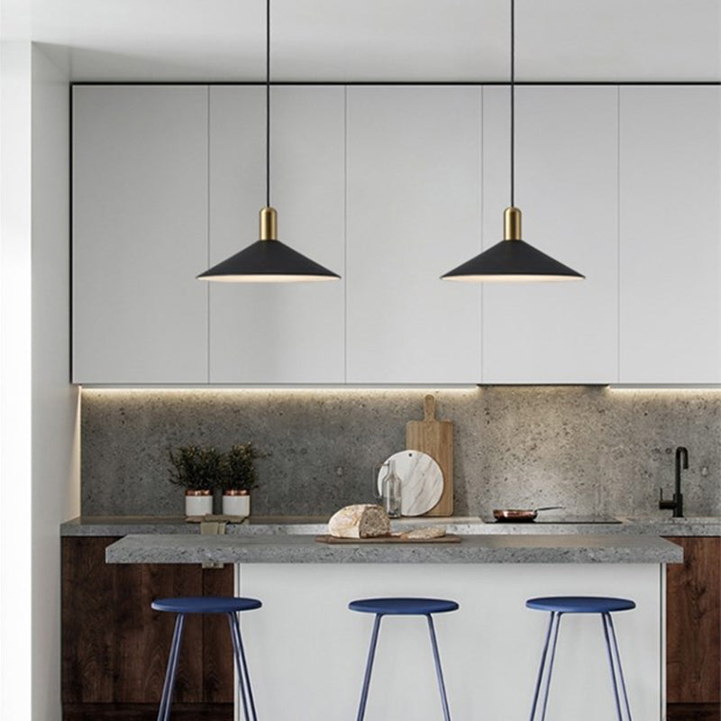 Contemporary Sleek Cone LED Hanging Light
