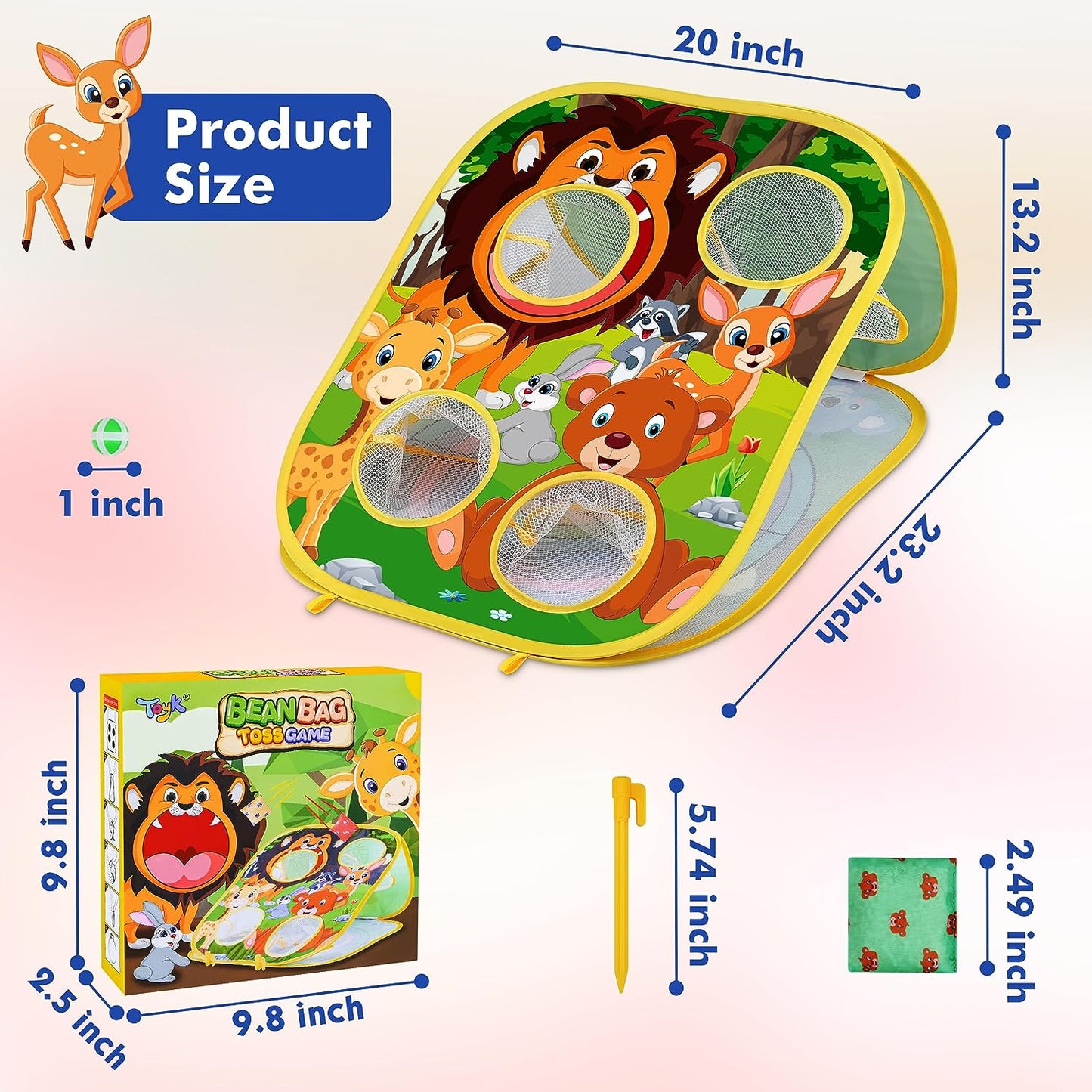 Fun Outdoor Animal Bean Bag Toss Game