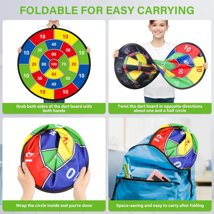 Big Two-Sided Dartboard for Children