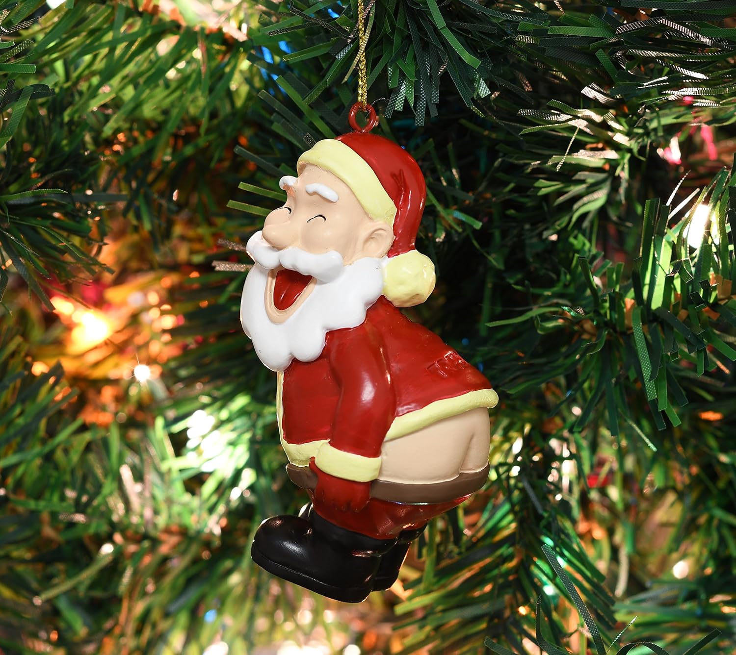 Quirky Santa Christmas Tree Ornament - Fesara