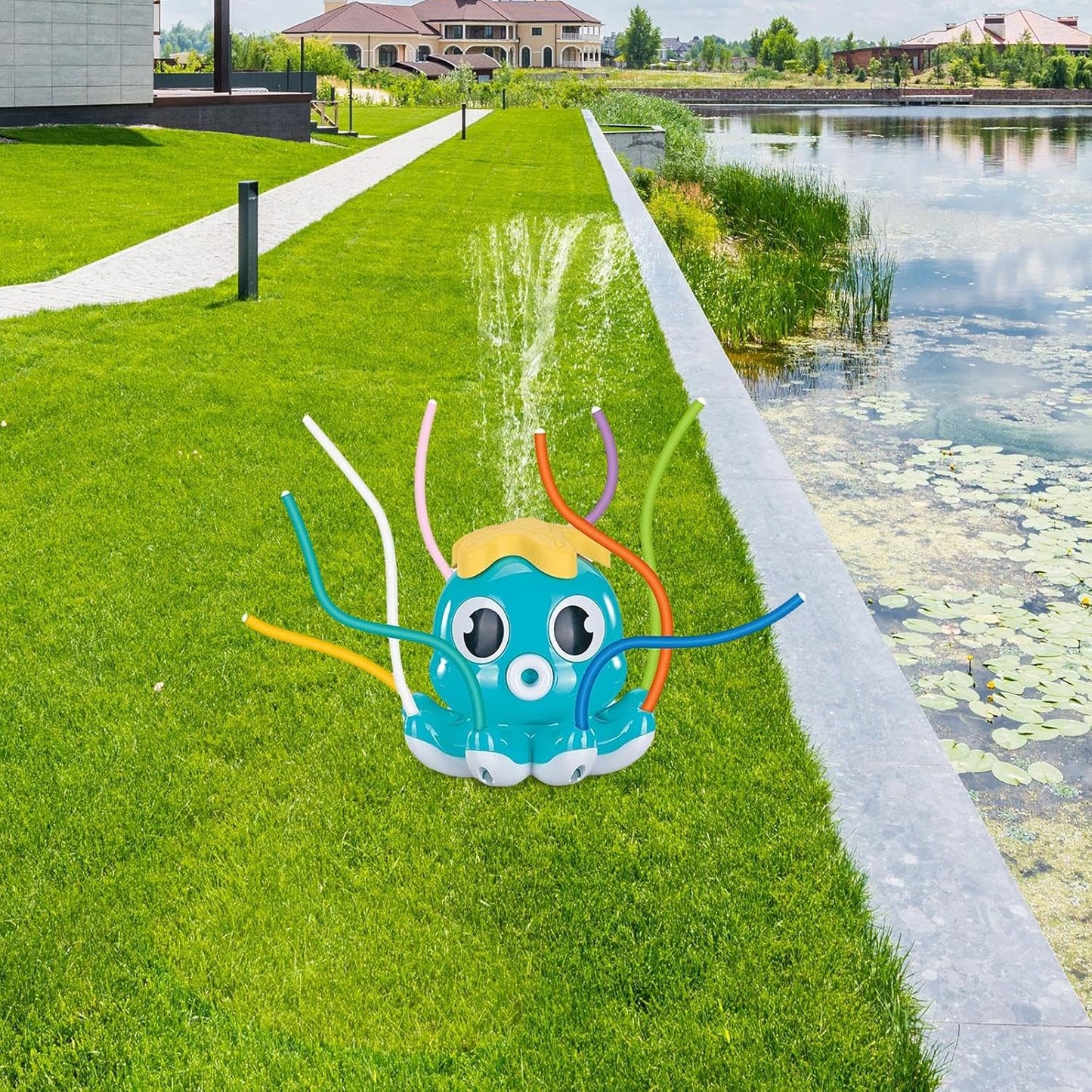 Colorful Octopus Kids Sprinkler Toy