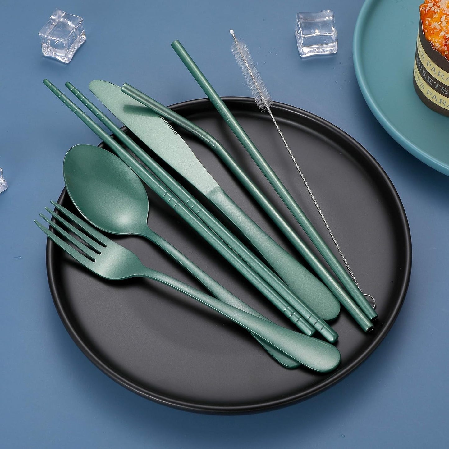 Portable 4-Piece Stainless Steel Travel Cutlery Set