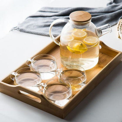 Modern Clear Glass Teapot Set