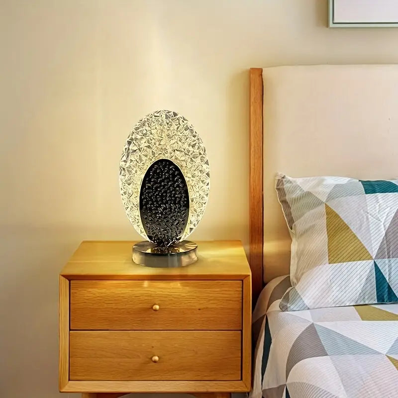 Elegant Peacock Desk Lamp with Dimmable Light