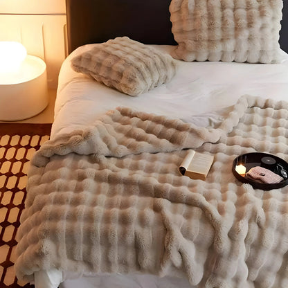 Plush Soft Fuzzy Throw Blanket for Cozy Comfort