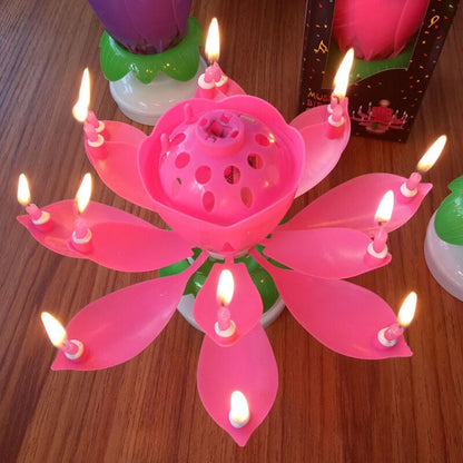 Colorful Blooming Birthday Candle