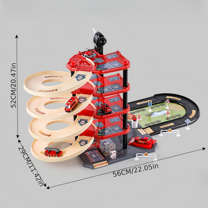 Ultimate 3D Fire Station Playset with Trucks and Signs