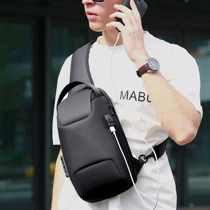 Secure Crossbody Travel Bag with USB Charging Port
