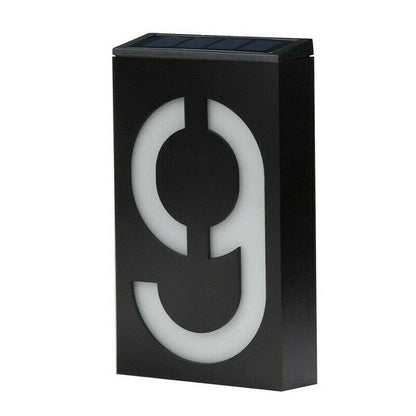 Solar Powered House Number Sign - Eco Friendly Modern
