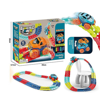 Fesara Fun LED Racing Track Set for Kids
