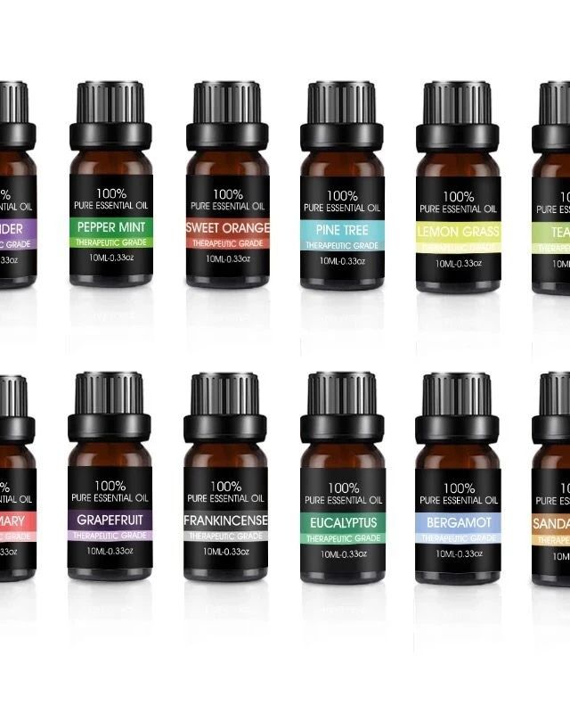 Natural Aromatherapy Essential Oil Starter Kit Set