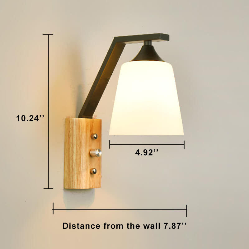Rustic Wood Wall Lamp