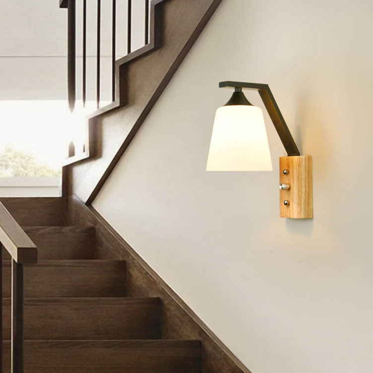 Rustic Wood Wall Lamp