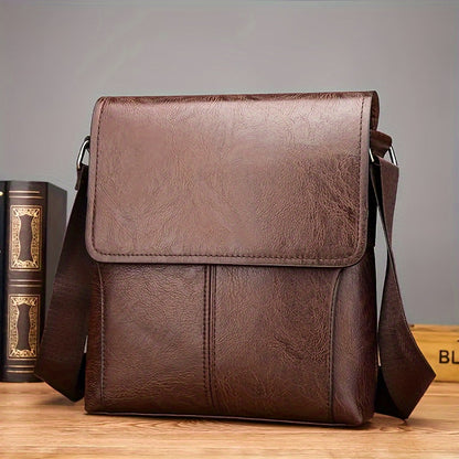 Classic Genuine Leather Crossbody Bag for Men