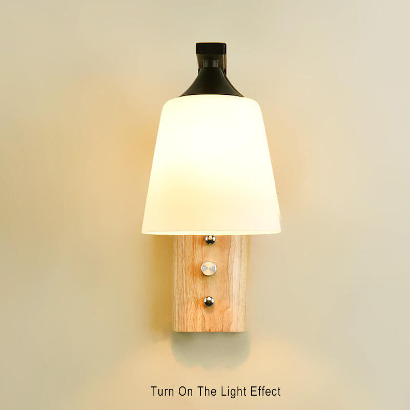 Rustic Wood Wall Lamp