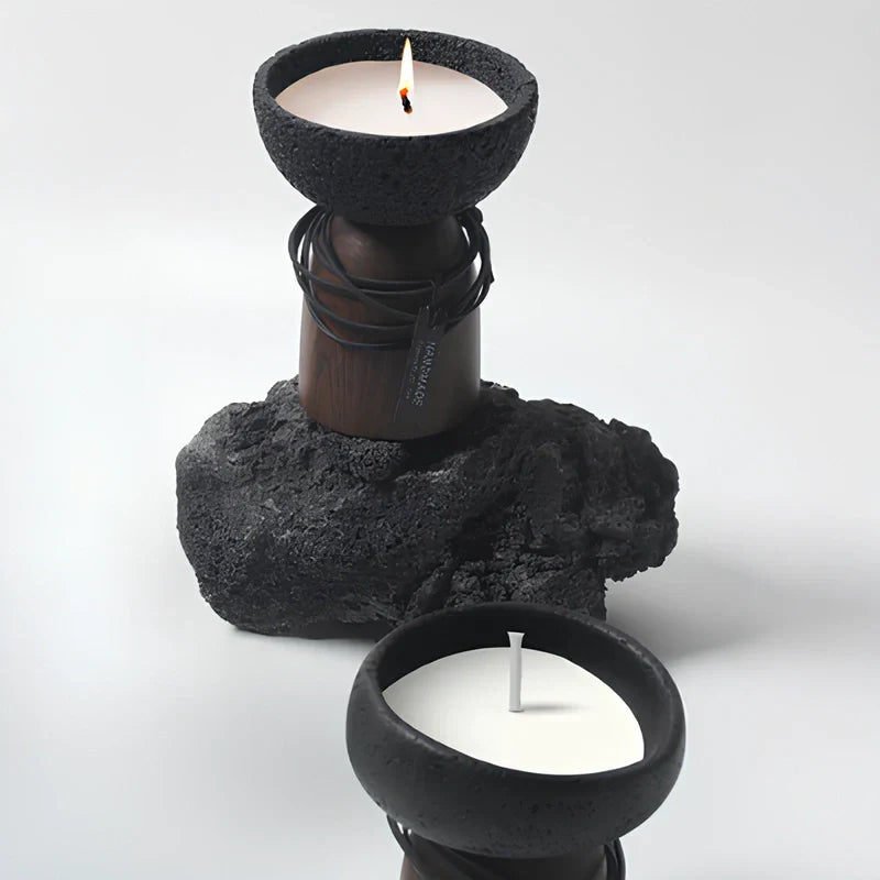 Warm Glow Metal Candle Stand