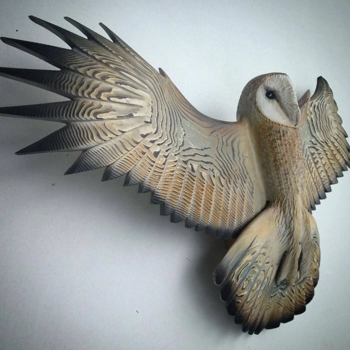 Rustic Wooden Owl Wall Art Decoration