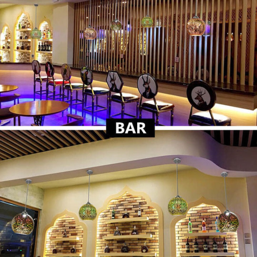 Vibrant Colorful Glass Pendant Light Fixture
