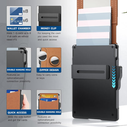 Men's Slim Leather RFID Wallet with Card Holder
