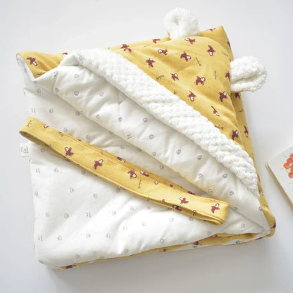 Soft Baby Sleep Blanket with Hood and Fleece Lining