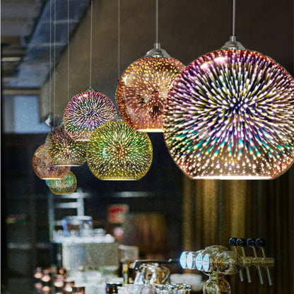 Vibrant Colorful Glass Pendant Light Fixture