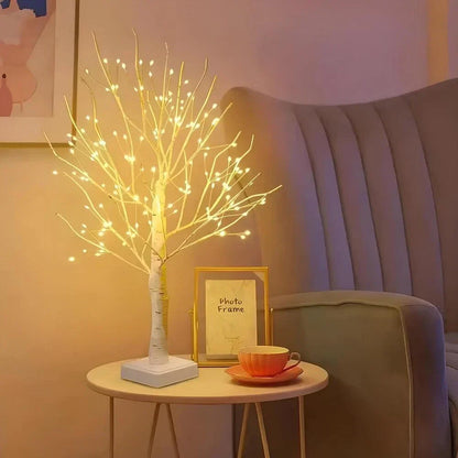 Scandinavian White Wooden Table Lamp