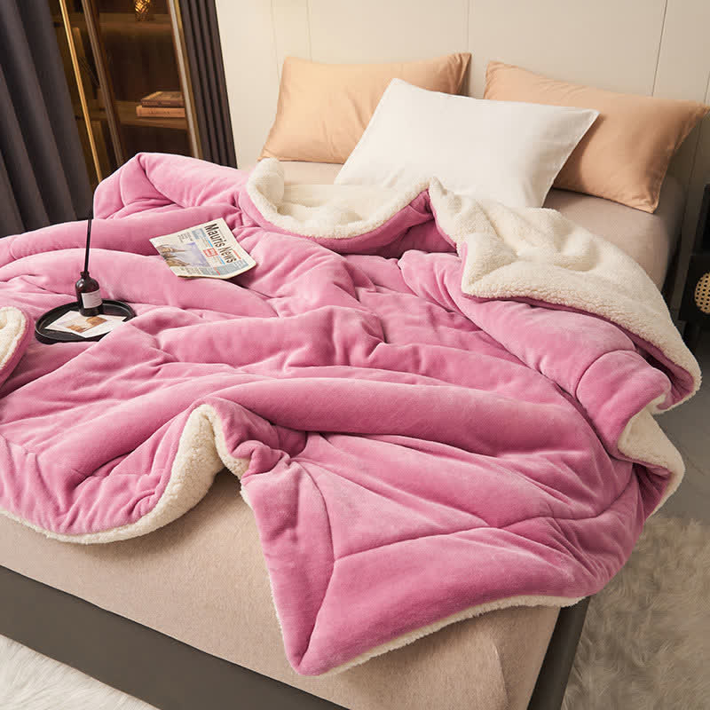 Plush Double Sided Velvet Throw Blanket