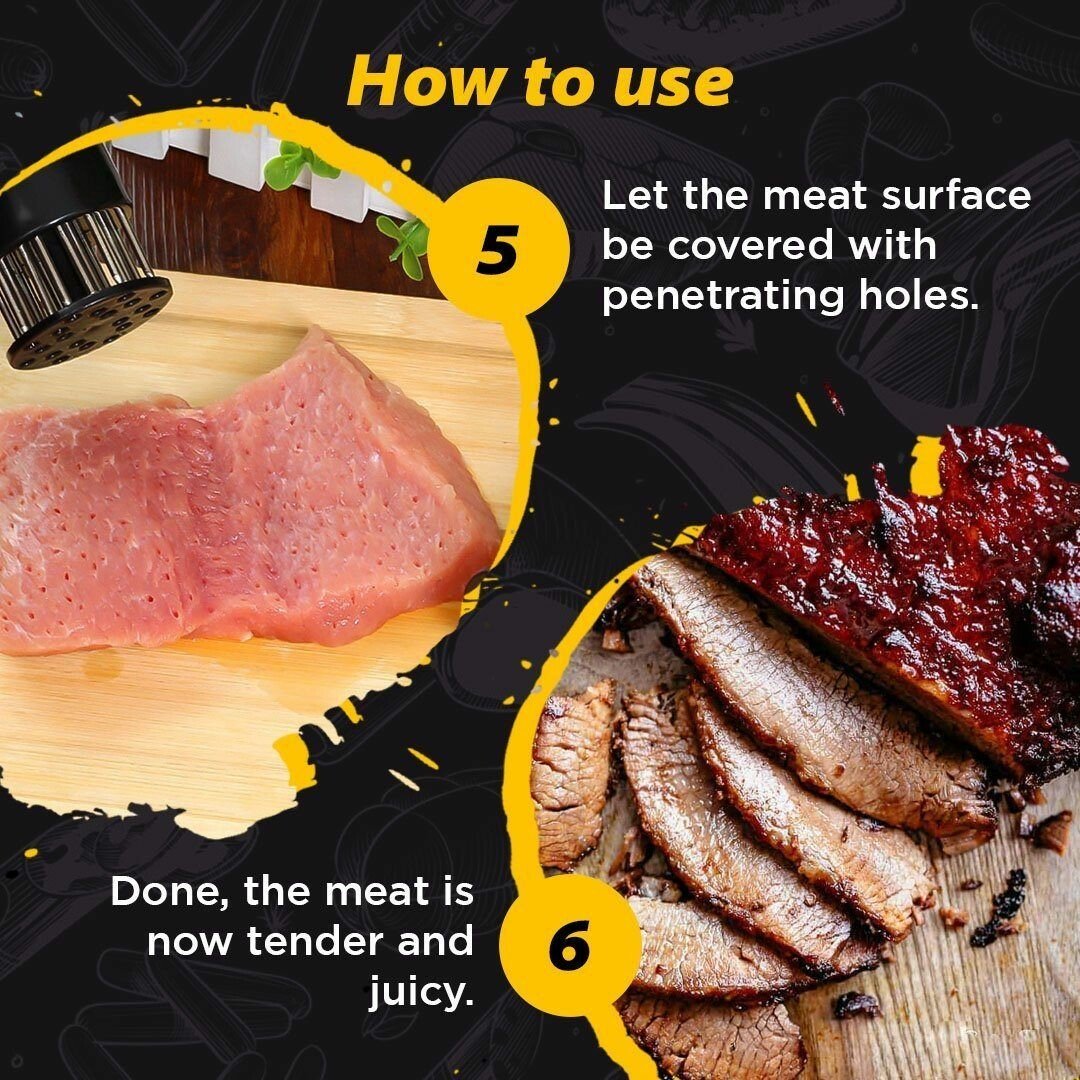 Easy Use Stainless Steel Meat Press Tenderizer Tool