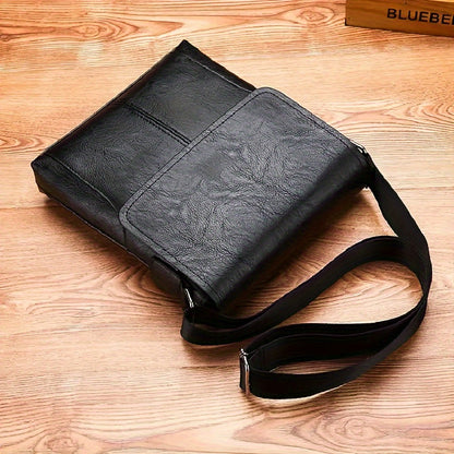 Classic Genuine Leather Crossbody Bag for Men