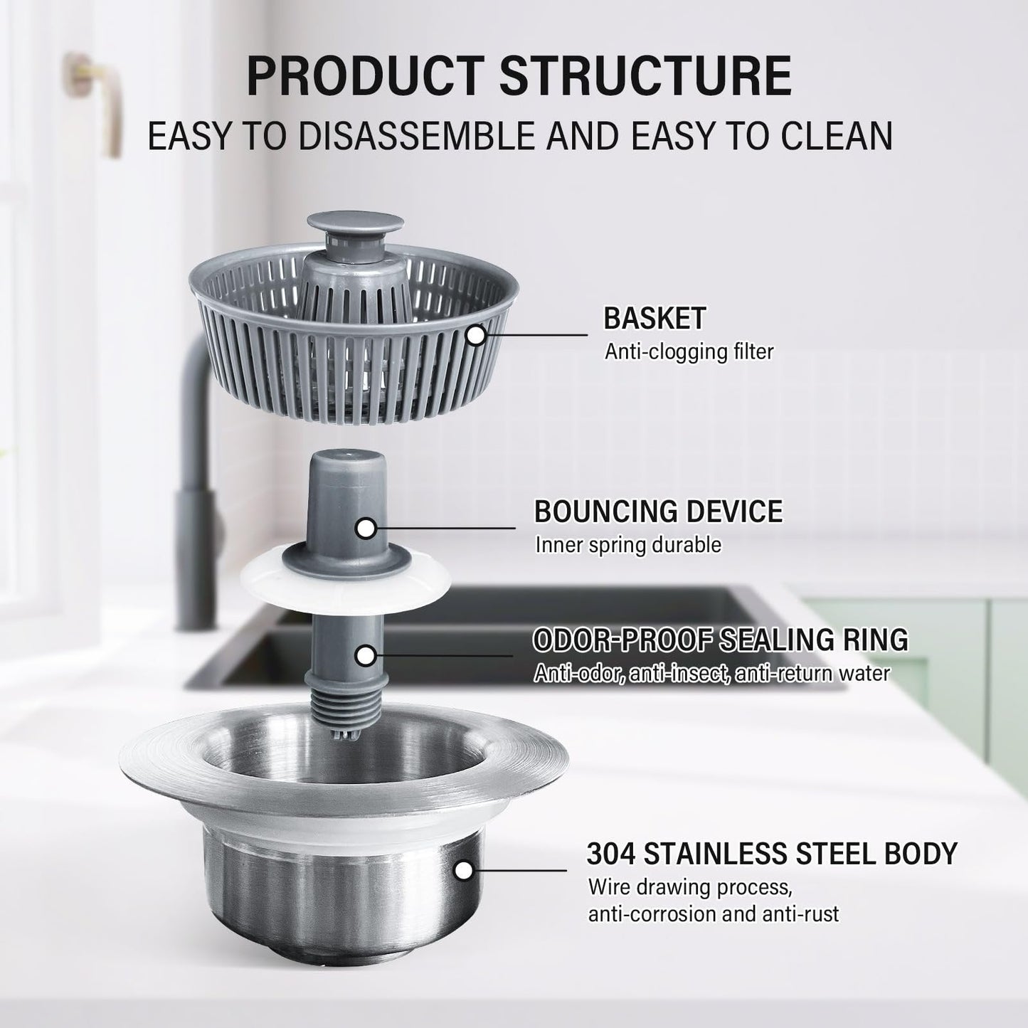 Premium Sink Drain Filter Strainer - Fesara