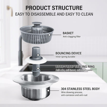 Premium Sink Drain Filter Strainer - Fesara