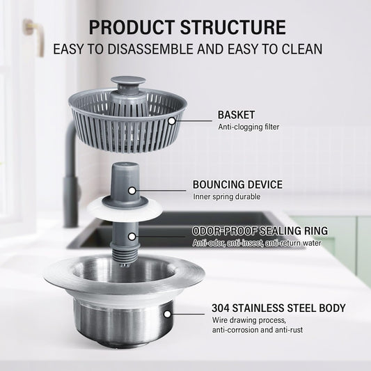 Premium Sink Drain Filter Strainer - Fesara