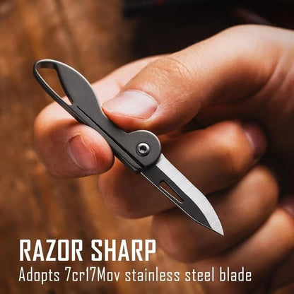 Compact Lightweight Folding Keychain Knife