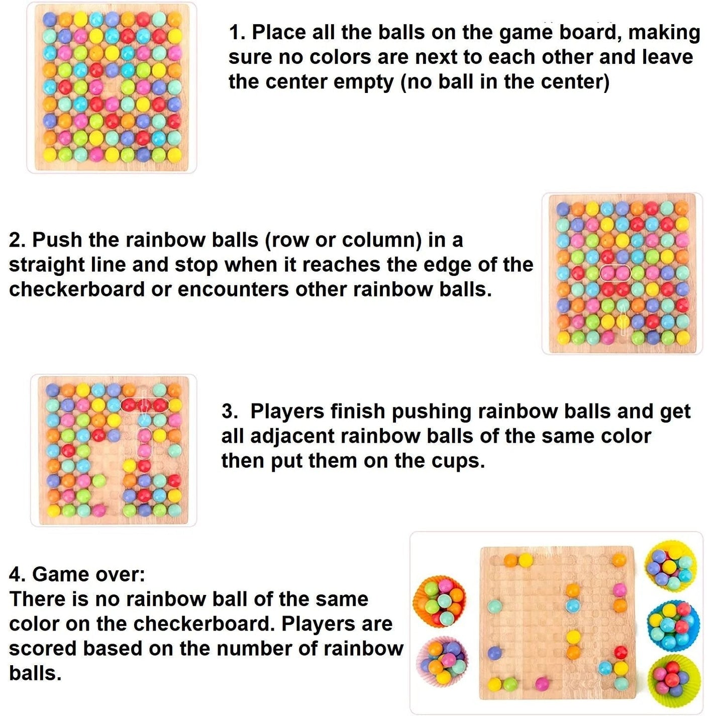 Natural Wood Bead Board Game