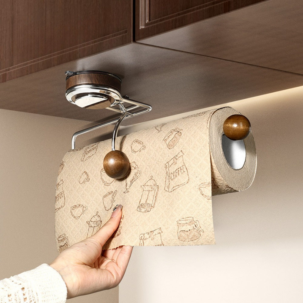 Sticky Kitchen Paper Towel Holder with Stainless Steel Grip