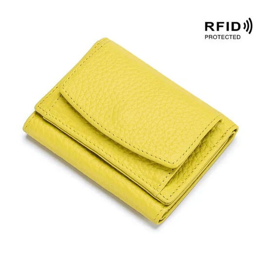 Secure Slim Leather Wallet Card Protector