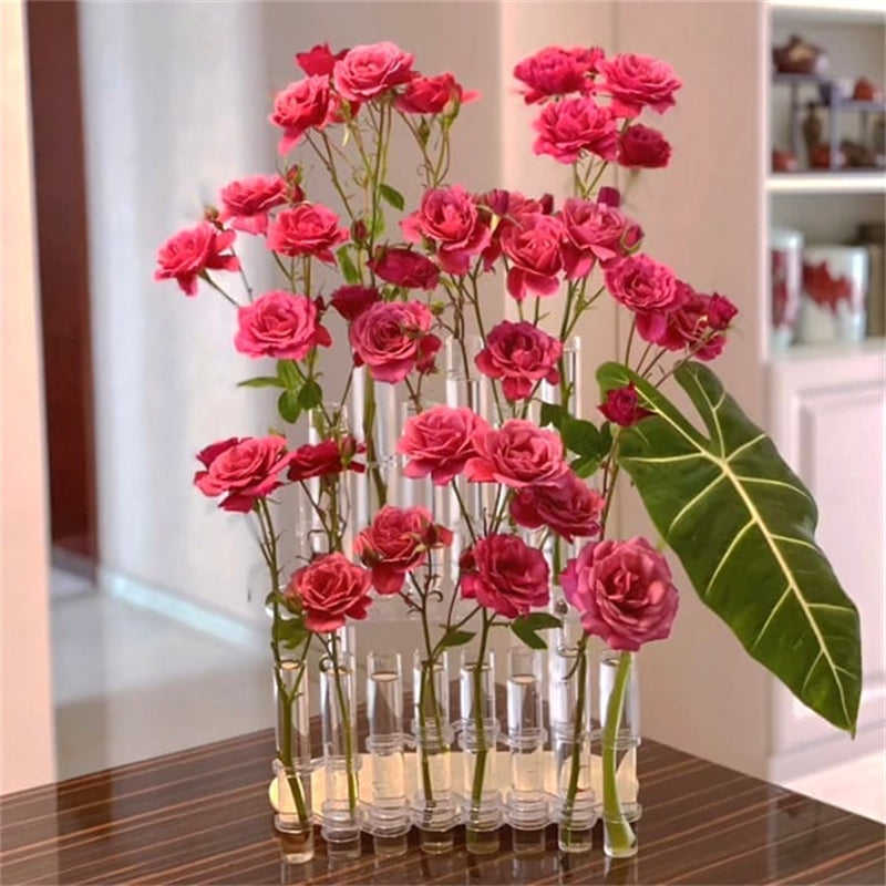 Beautiful Floral Glass Vase Set