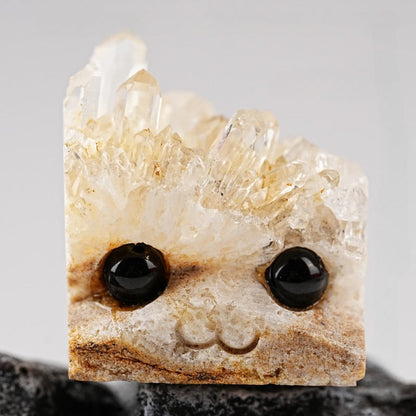 Unique Carved Crystal Hedgehog Figurine