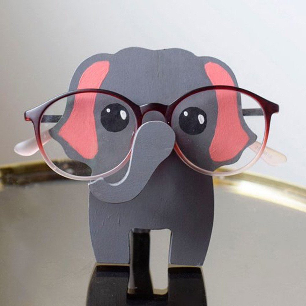 Wooden Animal Glasses Holder