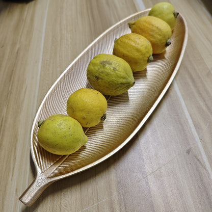 Natural Wooden Leaf Shaped Serving Tray