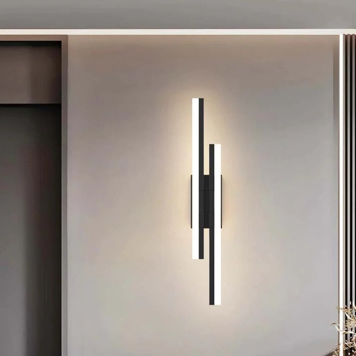 Slim LED Wall Light with Bright Vertical Stripes