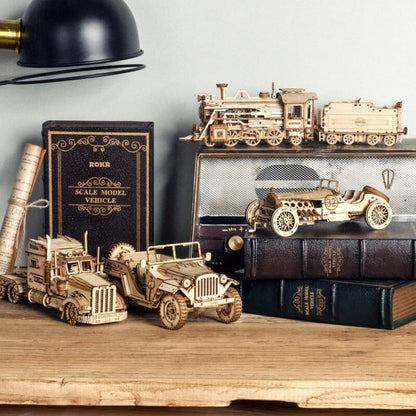 Classic Handcrafted Wooden 3D Puzzle Set