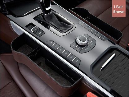 Premium Leather Auto Seat Storage Organizer