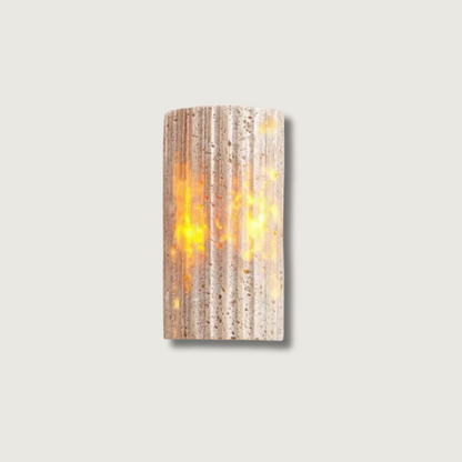 TravertineLuxe – Luxury Stone Wall Light for Modern Homes - Fesara